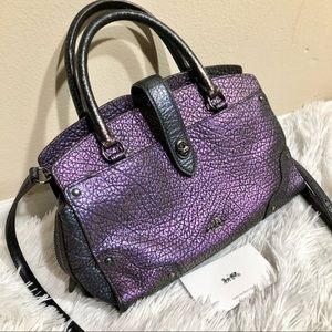 SOLD Coach Mercer Metallic Hologram 24 Satchel Bag